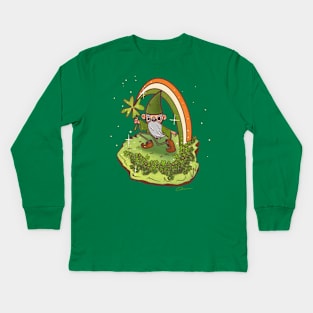 A wee lil Leprechaun Kids Long Sleeve T-Shirt